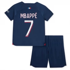 Enfant Maillot de Foot Paris Saint-Germain PSG Kylian Mbappé #7 2023-24 Domicile (+ Short)