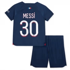Enfant Maillot de Foot Paris Saint-Germain PSG Lionel Messi #30 2023-24 Domicile (+ Short)