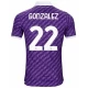 Maillot de Foot ACF Fiorentina Gonzalez #22 2023-24 Domicile Homme