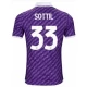 Maillot de Foot ACF Fiorentina Sottil #33 2023-24 Domicile Homme