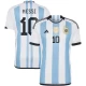 Maillot de Foot Argentine Lionel Messi #10 Coupe Du Monde 2023 Domicile Homme
