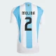 Maillot de Foot Argentine Molina #2 Copa America 2024 Domicile Homme