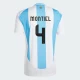 Maillot de Foot Argentine Montiel #4 Copa America 2024 Domicile Homme