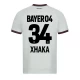 Maillot de Foot Bayer 04 Leverkusen 2023-24 Granit Xhaka #34 Extérieur Homme