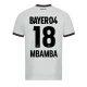 Maillot de Foot Bayer 04 Leverkusen 2023-24 Mbamba #18 Extérieur Homme