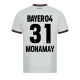 Maillot de Foot Bayer 04 Leverkusen 2023-24 Monamay #31 Extérieur Homme