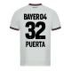 Maillot de Foot Bayer 04 Leverkusen 2023-24 Puerta #32 Extérieur Homme