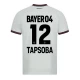 Maillot de Foot Bayer 04 Leverkusen 2023-24 Tapsoba #12 Extérieur Homme