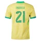 Maillot de Foot Brésil Endrick #21 Copa America 2024 Domicile Homme