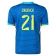 Maillot de Foot Brésil Endrick #21 Copa America 2024 Extérieur Homme