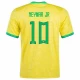 Maillot de Foot Brésil Neymar Jr #10 Coupe Du Monde 2022 Domicile Homme