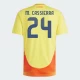 Maillot de Foot Colombie M. Cassierra #24 Copa America 2024 Domicile Homme