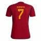Maillot de Foot Espagne Alvaro Morata #7 Coupe Du Monde 2022 Domicile Homme