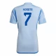 Maillot de Foot Espagne Alvaro Morata #7 Coupe Du Monde 2022 Extérieur Homme