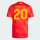 Maillot de Foot Espagne Carvajal #20 Euro 2024 Domicile Homme