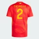Maillot de Foot Espagne Cucurella #2 Euro 2024 Domicile Homme