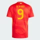 Maillot de Foot Espagne Gerard #9 Euro 2024 Domicile Homme