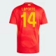 Maillot de Foot Espagne Laporte #14 Euro 2024 Domicile Homme