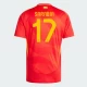Maillot de Foot Espagne Sarabia #17 Euro 2024 Domicile Homme