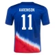 Maillot de Foot Etats-Unis Aaronson #11 Copa America 2024 Extérieur Homme