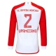 Maillot de Foot FC Bayern München Upamecano #2 2023-24 Domicile Homme Manches Longues