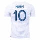 Maillot de Foot France Kylian Mbappé #10 Coupe Du Monde 2022 Extérieur Homme