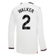 Maillot de Foot Manchester City 2023-24 Kyle Walker #2 Extérieur Homme Manches Longues