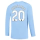 Maillot de Foot Manchester City Bernardo Silva #20 2023-24 Domicile Homme Manches Longues