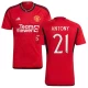 Maillot de Foot Manchester United Antony #21 2023-24 UCL Domicile Homme