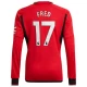 Maillot de Foot Manchester United Fred #17 2023-24 Domicile Homme Manches Longues