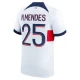 Maillot de Foot Paris Saint-Germain PSG 2023-24 N.Mendes #25 Extérieur Homme