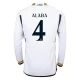 Maillot de Foot Real Madrid David Alaba #4 2023-24 Domicile Homme Manches Longues