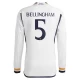 Maillot de Foot Real Madrid Jude Bellingham #5 2023-24 Domicile Homme Manches Longues