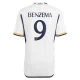 Maillot de Foot Real Madrid Karim Benzema #9 2023-24 Domicile Homme