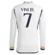 Maillot de Foot Real Madrid Vinicius Junior #7 2023-24 Domicile Homme Manches Longues