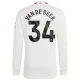 Maillot Equipe Foot Manchester United Van De Beek #34 2023-24 Third Homme Manches Longues